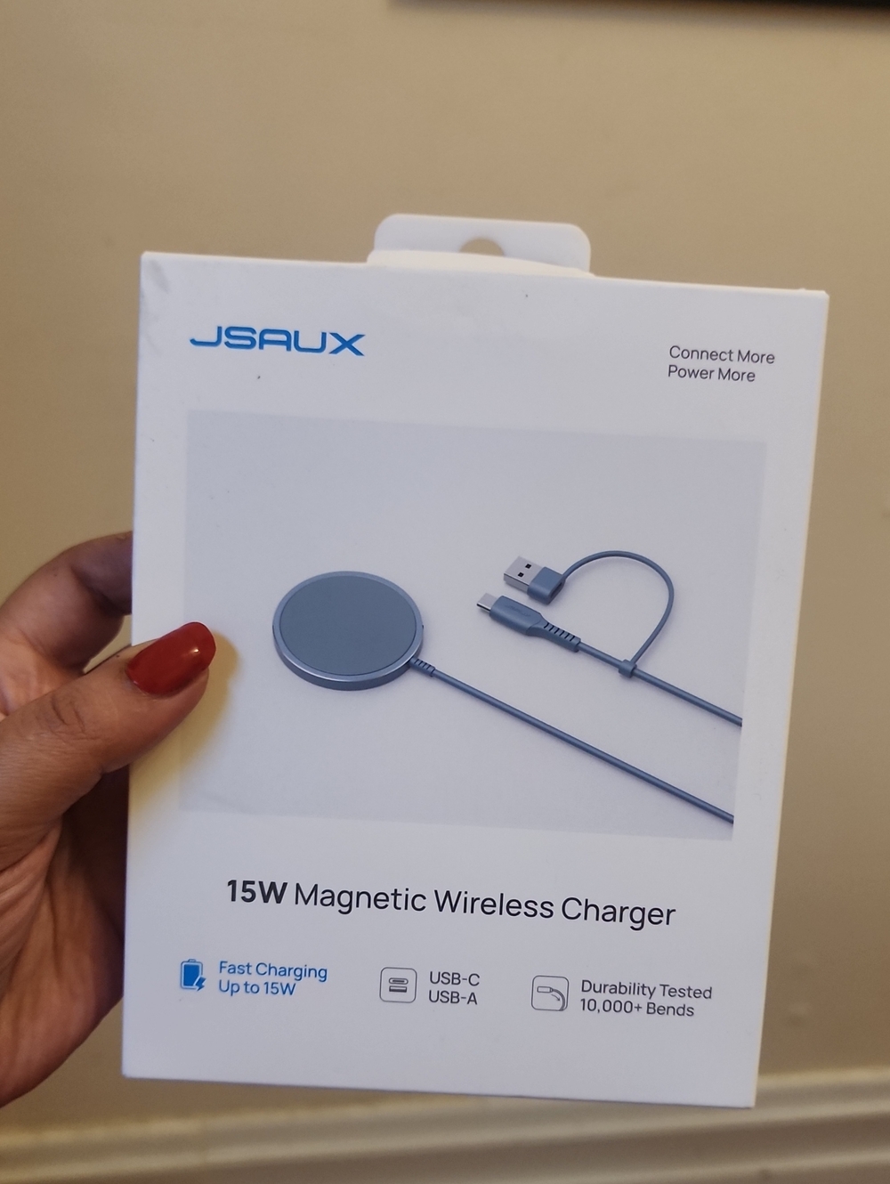 15W Magnetic Wireless Charger - Gray